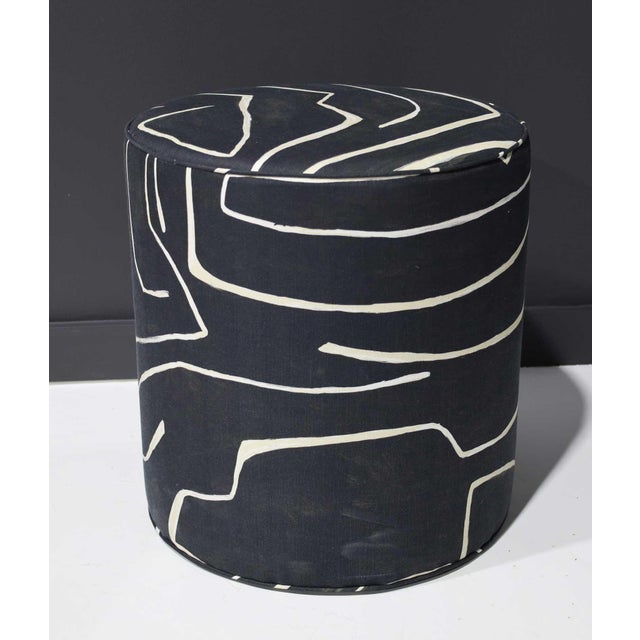 Black Custom Ottomans or Stools For Sale - Image 8 of 9