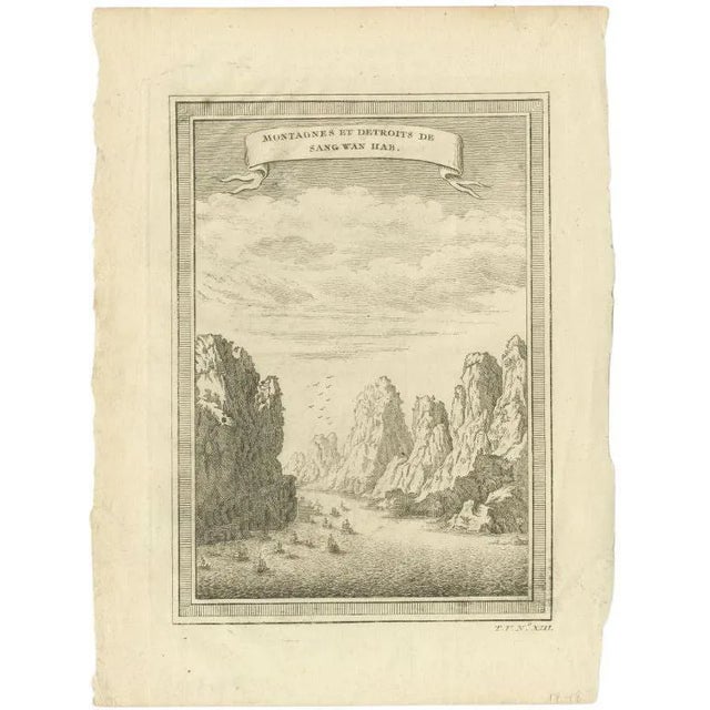 Prévost, Mountains and Strait of Sang Wan Hab, 1746, Paper For Sale