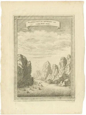 Prévost, Mountains and Strait of Sang Wan Hab, 1746, Paper