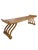 1960s Figured Wood Grain and Brass-Trimmed, Curved Leg Bench, Seat, Low Dining Zataku Table/Kotatsu, For Sale - Image 10 of 17