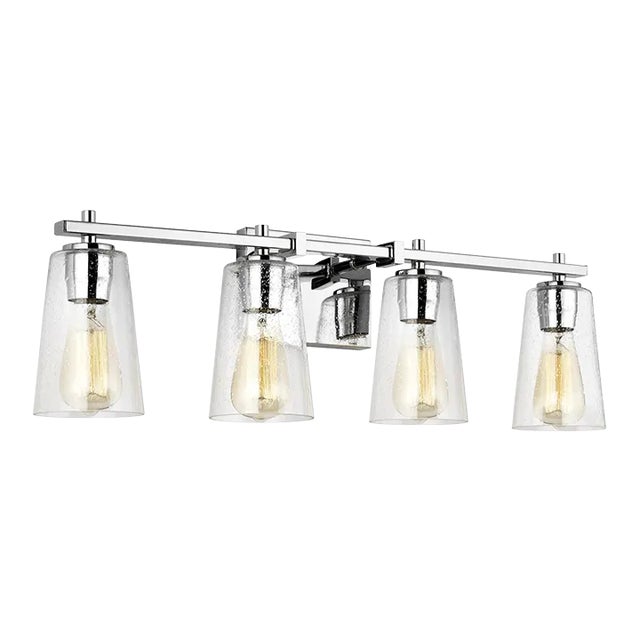 Sean Lavin by Visual Comfort Studio Mercer 4-Light Vanity, Chrome For Sale