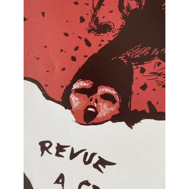 Original Vintage Moulin Rouge Frou Frou Offset Lithograph Poster by René Gruau, 1980s For Sale - Image 4 of 14