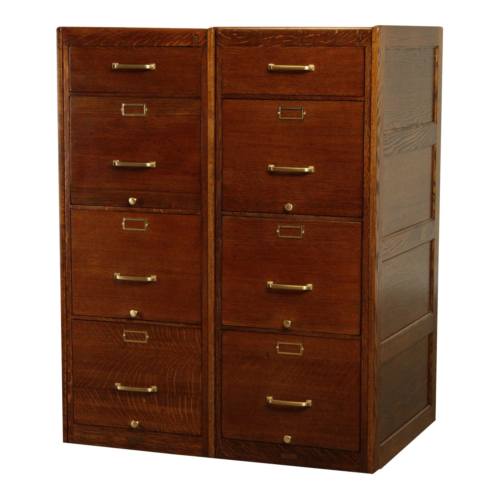 Globe Wernicke Antique Oak 8 Drawer Double File Chairish