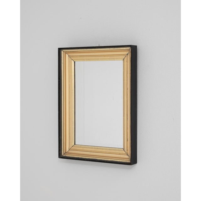 19th Century France Black & Gilded Patinated Wooden Mirror For Sale - Image 16 of 18