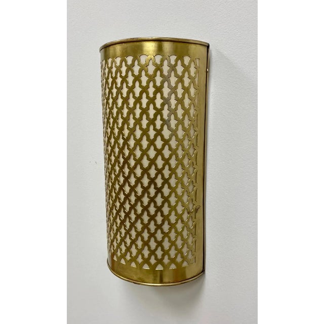 Moroccan Vintage Moroccan Brass Wall Sconce or Lantern For Sale - Image 3 of 10