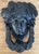 Black Grecian Face Cast Iron Door Knocker For Sale - Image 8 of 9