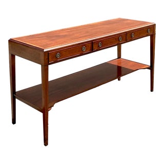 Vintage Traditional Two Tier Console Table For Sale