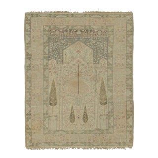 Antique Turkish Rug With Stylized Tree of Life Design & Cyprus Trees - Rug & Kilim For Sale