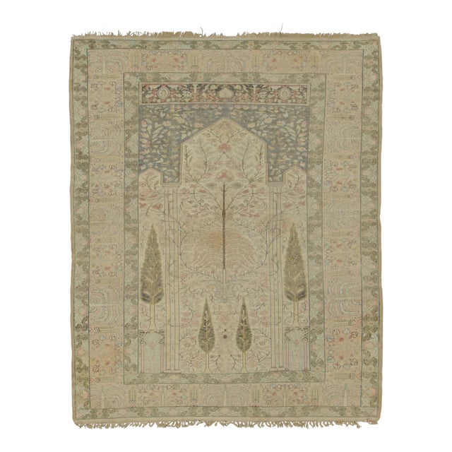 Antique Turkish Rug With Stylized Tree of Life Design & Cyprus Trees - Rug & Kilim For Sale