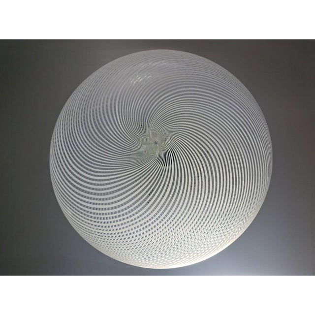 Murano Glass Ceiling Lamp with Swirl Work from Manifattura Di Murano, 1960s For Sale - Image 4 of 7
