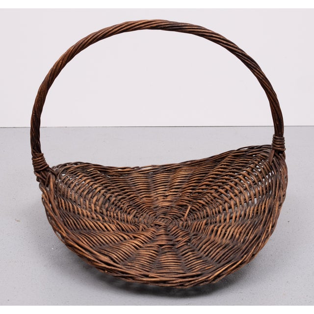 Mid-Century Modern Vintage Rattan Magazine Holder, the Netherlands, 1960s For Sale - Image 3 of 12