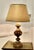 Large Carved Wooden Table Lamp This is a great statement piece, it has a large carved base which has been finished to look...