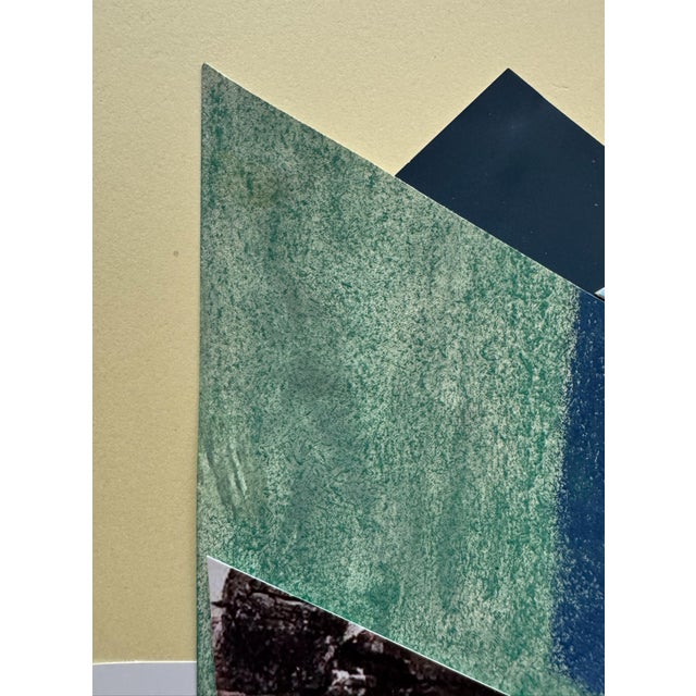 Blue "Pop Music 6" Original Mixed-Media Collage on Paper by Zac Woodiel For Sale - Image 8 of 15