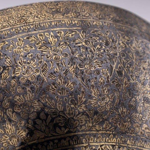 19th Century Thai Silver-Gilt Niello Enamel Bowl, Siam, 1800s For Sale - Image 16 of 18