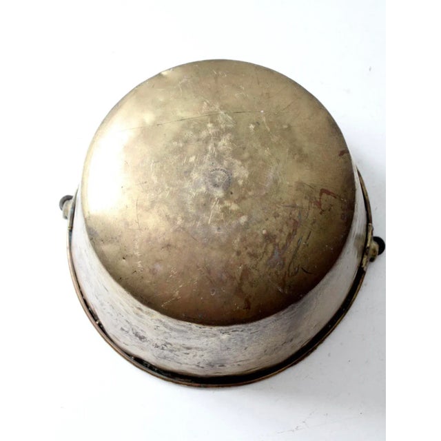 Antique E. Miller Brass Hearth Pot For Sale - Image 10 of 13