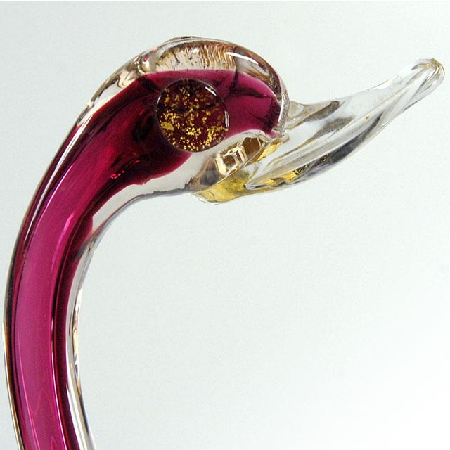 Italian Sommerso Murano Glass Duck, 1970s For Sale - Image 6 of 11