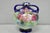 Vintage Victorian Blue Hand Painted Porcelain Floral Twin Handled Bulbous Vase For Sale - Image 14 of 14