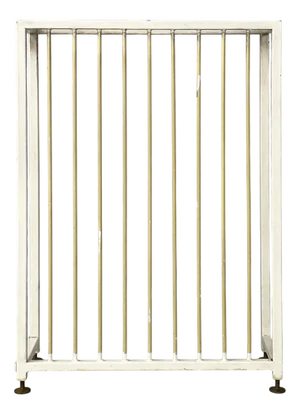 Italian Mid-Century Modern Beige and White Metal Radiator Cover, 1950s
