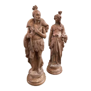 Pair of French Neoclassical Terracotta Statues