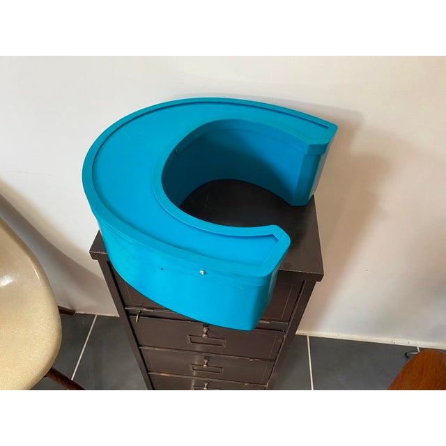 Letter C Sign in Aluminum and Acrylic Glass, 1970s For Sale - Image 4 of 13