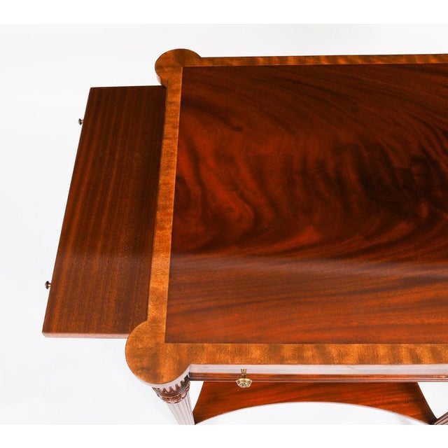 Brown Vintage Occasional Tables in Flame Mahogany, Set of 2 For Sale - Image 8 of 18