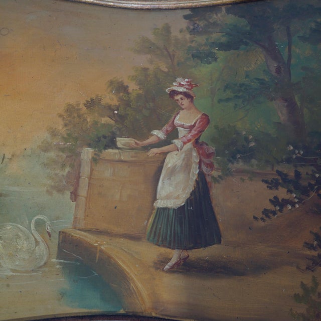 Antique French Vernis Martin Decorated Giltwood Table 19th Century For Sale - Image 9 of 11