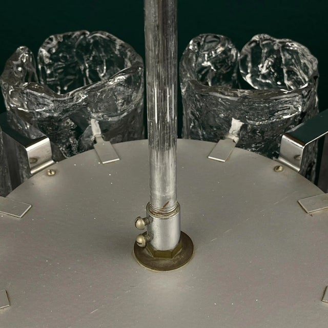 Vintage Ice Murano Glass Chandelier from AV Mazzega, Italy, 1970s For Sale - Image 16 of 18
