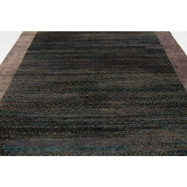 Contemporary Contemporary Geometric Wool & Natural Silk Rug by Rug & Kilim, India For Sale - Image 3 of 10