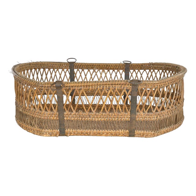 Woven Wicker Hanging Basket For Sale