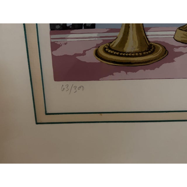 Late 20th Century John Kiraly Signed Limited Edition Serigraph 63/300, Mediterranean Courtyard, Framed For Sale - Image 5 of 8