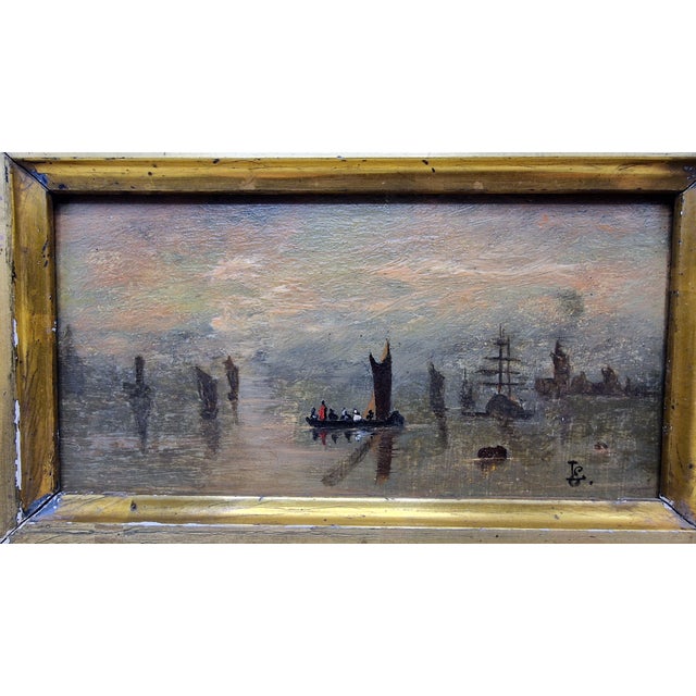 Seascape, Oil on Panel, 1890s-1910s, Framed For Sale - Image 5 of 10