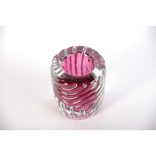 Pink Pink Glass or Object Vase by Frantisek Vizner, Czech, 1960s For Sale - Image 8 of 9