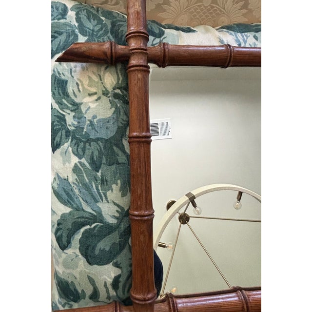 Antique Petite French Faux Bamboo Mirror For Sale - Image 17 of 18