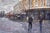 Crossing Over captures a rainy urban scene, where two figures traverse a glistening street, their presence adding a sense...