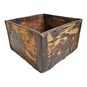 Antique Chinese Wood Rice Box
