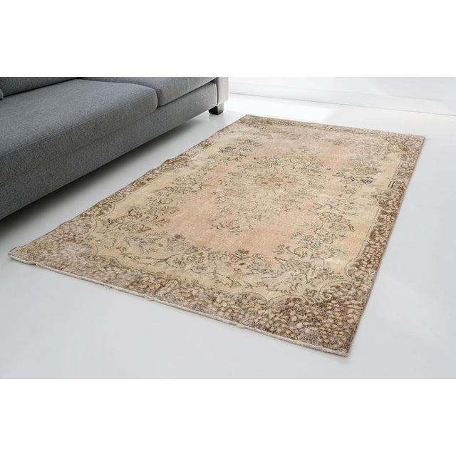 Turkish Vintage Turkish Area Rug, Hand-Knotted Wool, Traditional Anatolian Rug For Sale - Image 3 of 10