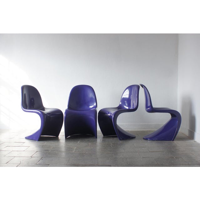 The Panton chairs on display were produced by Verner Panton for Herman Miller / Felhbaum in 1976 . Panton designed the...
