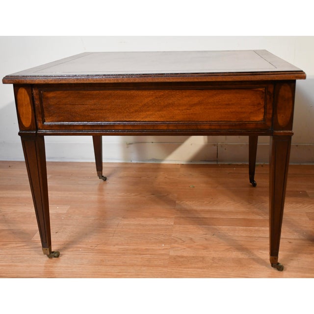 1930s Pair of Brandt English Regency Mahogany Side Tables / End Tables For Sale - Image 12 of 16