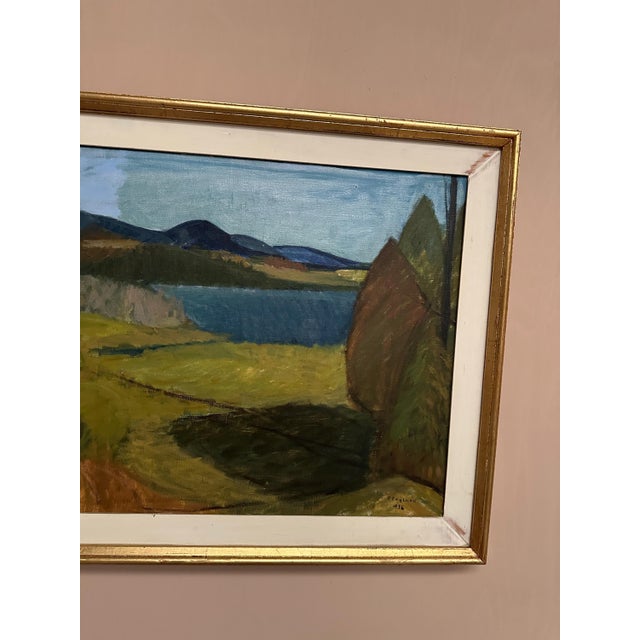 Per Englund, Landscape, 1956, Oil on Canvas For Sale - Image 9 of 15