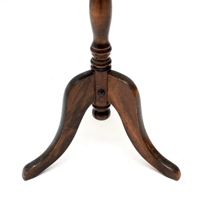 Wood Antique Georgian Marble Top Wine Table, 1950s For Sale - Image 7 of 8