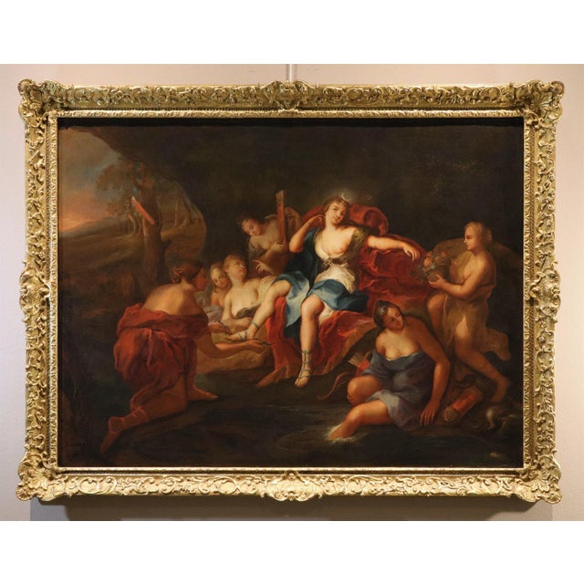 Antoine Coypel, Diana with Her Nymphs, 1720, Oil on Canvas For Sale - Image 15 of 15