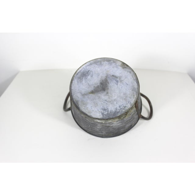 1940s Vintage Galvanized Olive Gathering Basket For Sale - Image 5 of 8