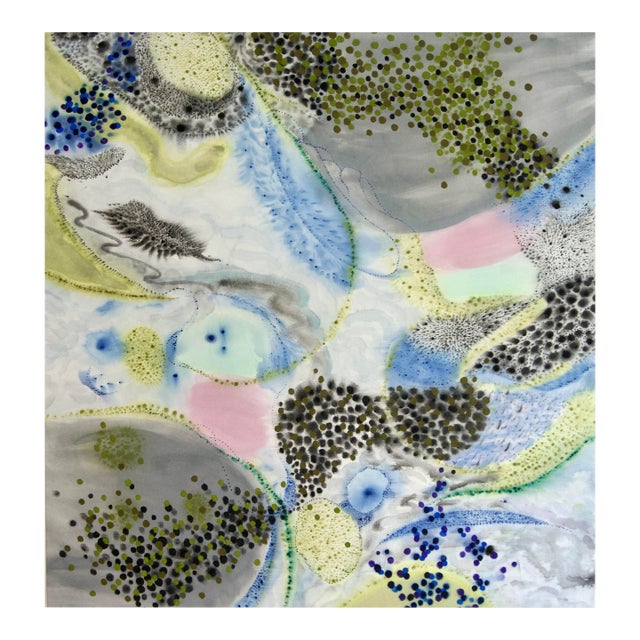 Contemporary Abstract Acrylic on Canvas "Skopelos 3: Upwelling" by Jessica Snow For Sale