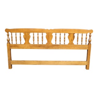 Ethan Allen American Maple King Size Bootjack Headboard For Sale