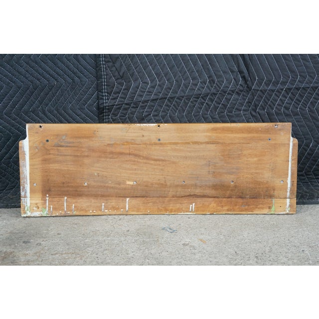 Antique Oak Coat Rack Shelf Salvaged Door Knob Hooks Grapevine Architectural 30" For Sale - Image 16 of 18