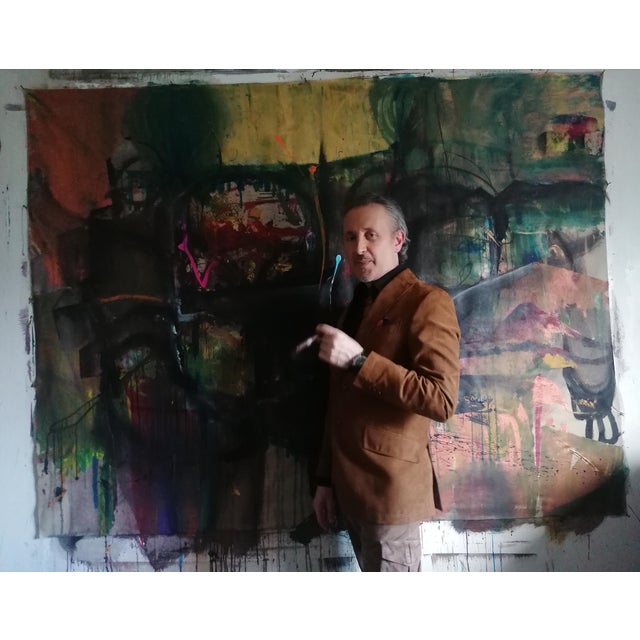 Stefano Mazzolini, Donetsk, 2022, Acrylic & Oil on Canvas For Sale - Image 15 of 17