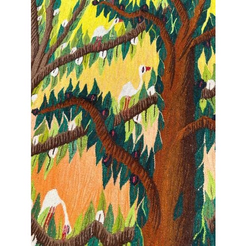 Green Vintage Egyptian Tapestry, 1950s For Sale - Image 8 of 18