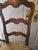 2 Vintage French Provincial Ladder Back Walnut Rush Seat Chairs For Sale - Image 6 of 13
