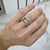 Metal Tiffany & Co. Atlas 18k White Gold Three Diamond Open Band Ring, Size 6.5 For Sale - Image 7 of 7