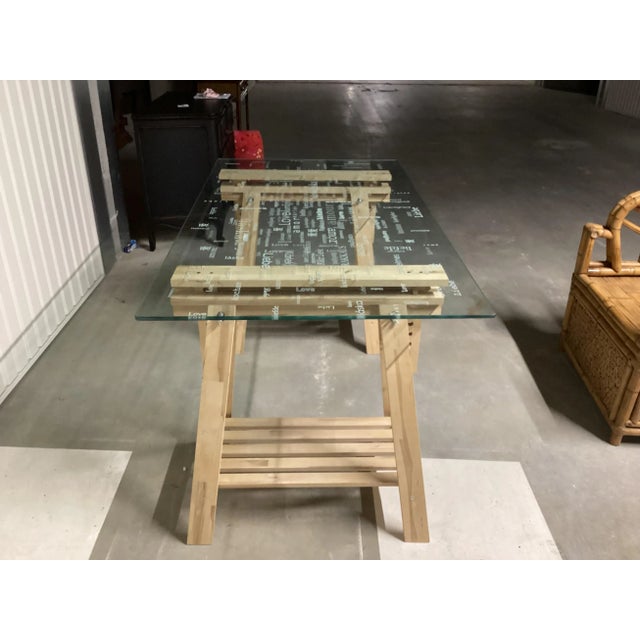 Glass French Glass “Love” Desk For Sale - Image 7 of 9